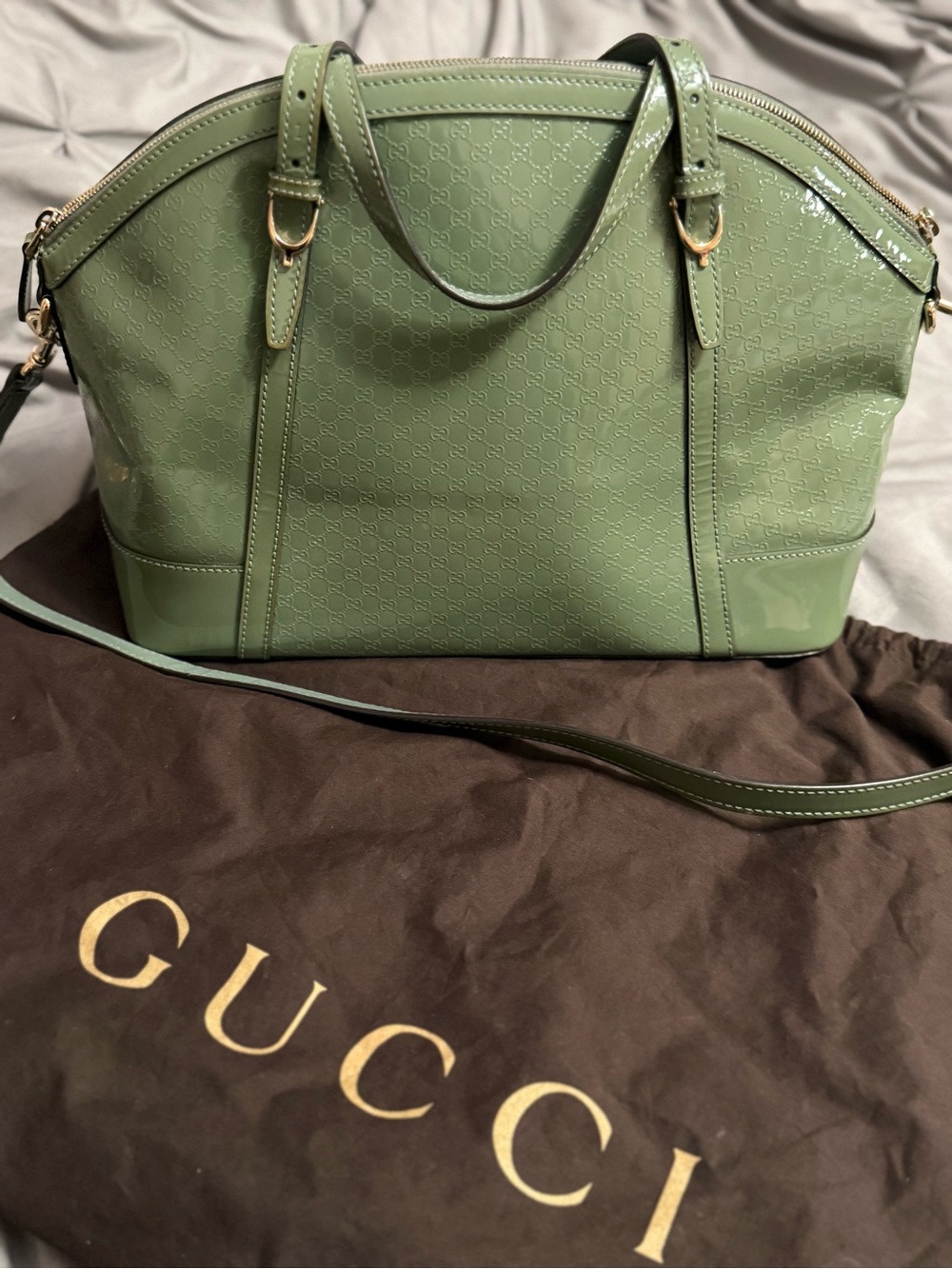 Gucci Microguccissima Dome Patent Leather Bag